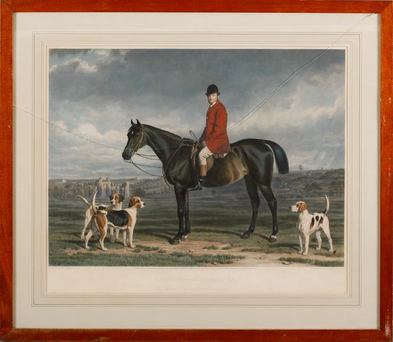 GRAVYRER, 2 st, bl a efter Stephen Pearce, England, 1800-tal.