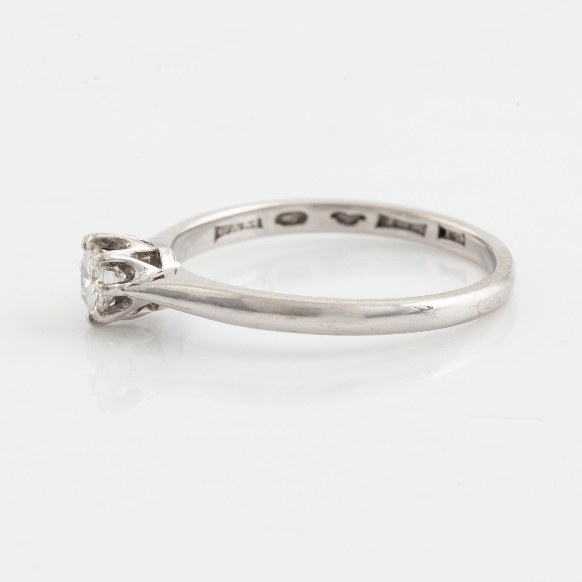 Brilliant cut diamond ring.