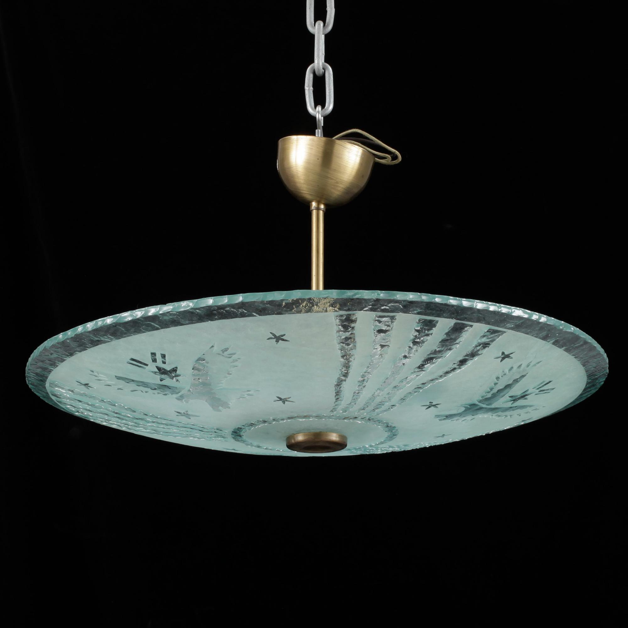 TAKPLAFOND, 1940/1950-tal. Höjd ca 40cm.