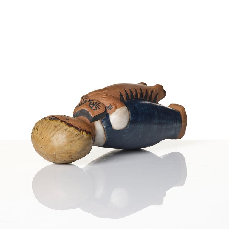 Lisa Larson, figurines 2 pcs, stoneware, polar bear from the Skansen series, and Pelle from Larson's children.