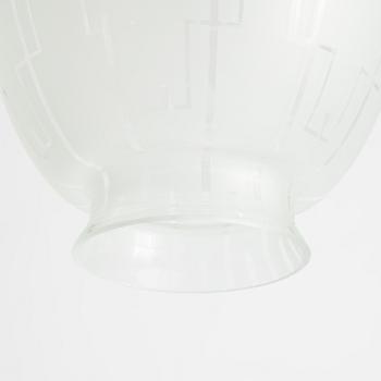 Three Swedish Modern ceiling lamps, possibly Flygsfors, 1940's/50's.