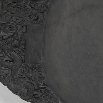 Tuschsten, signerad, Kina, 1980-tal.