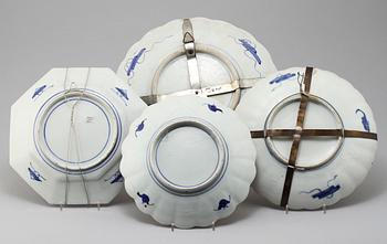 FAT, 4 st, porslin, Japan, omkring 1900.