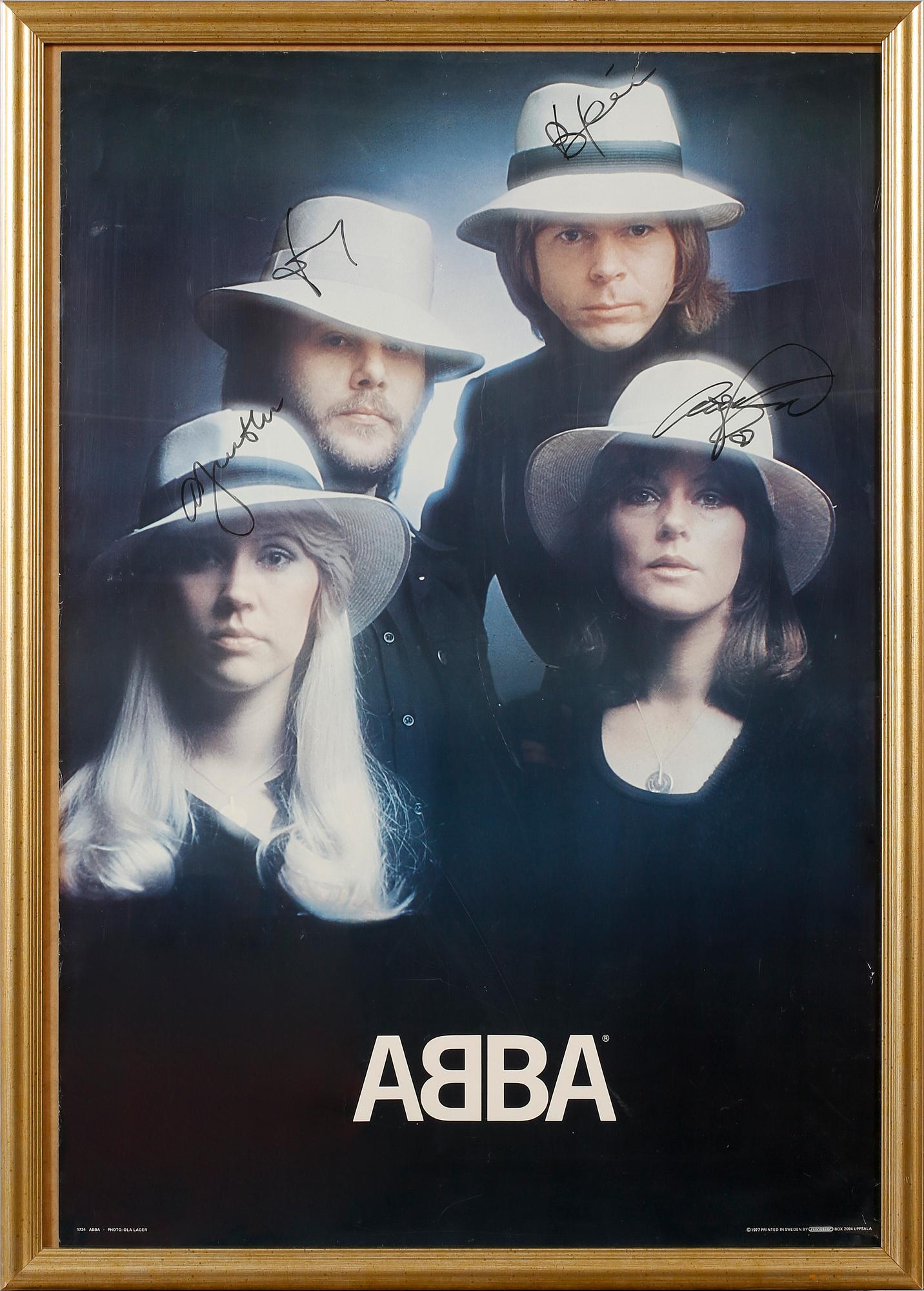 A poster signed by "ABBA".