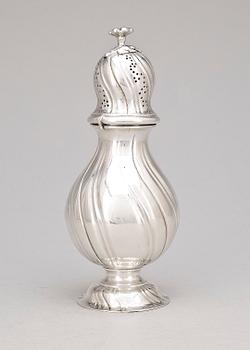 SOCKERRUSKA, silver, rokokostil, 1900-tal. Vikt ca 230 g.