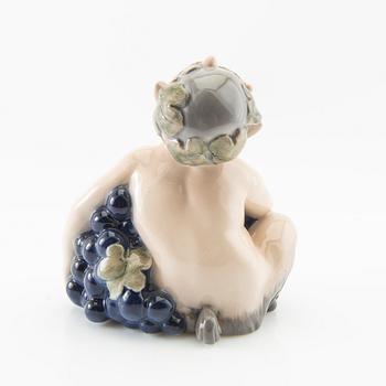 Vilhelm Walldorff, figurine Faun Royal Copenhagen porcelain.