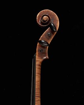 A violin signed and dated Jacques Boquay Paris 1724.