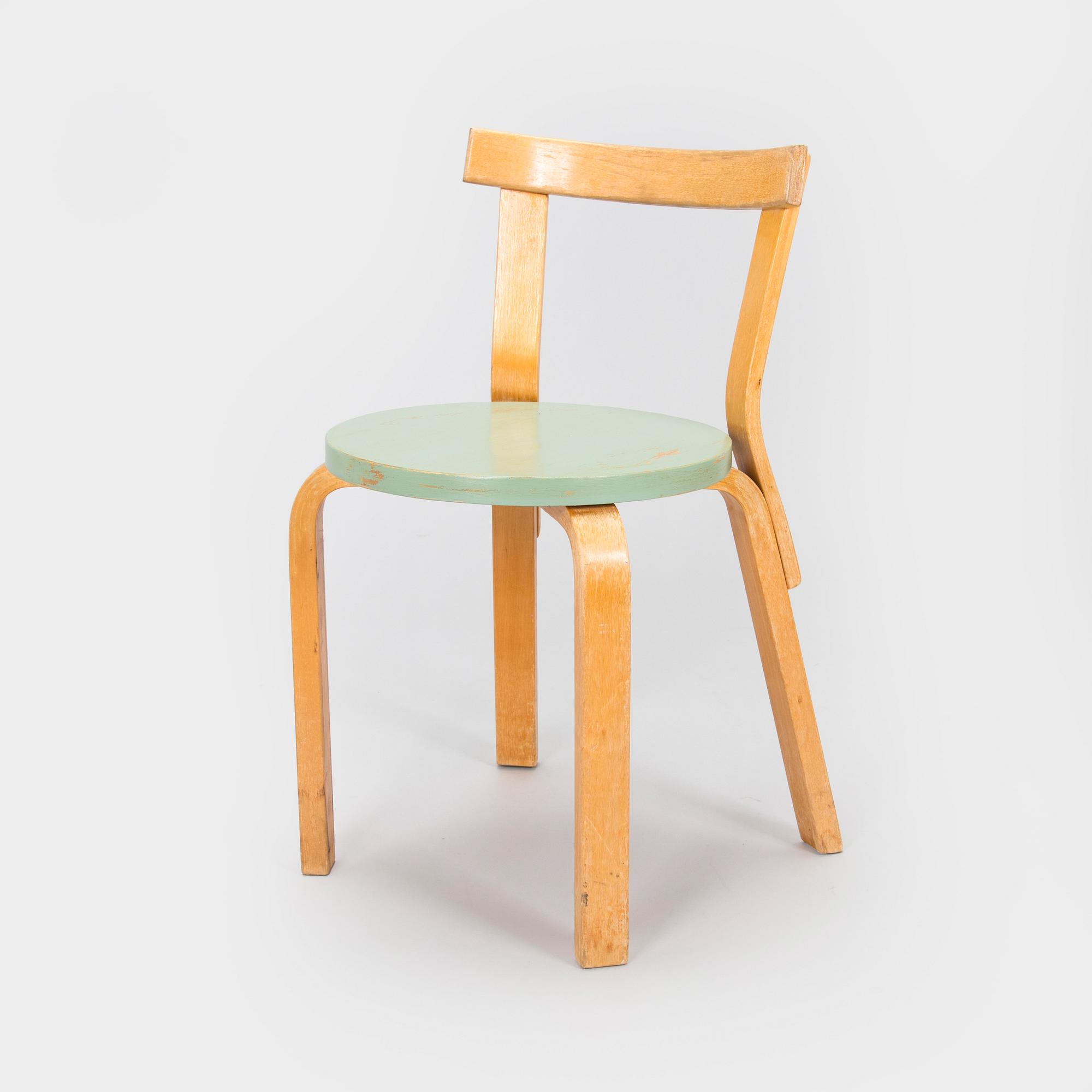 Alvar Aalto, stol, modell 68, för O.Y. Huonekalu- ja Rakennustyötehdas A.B. 1930-tal.