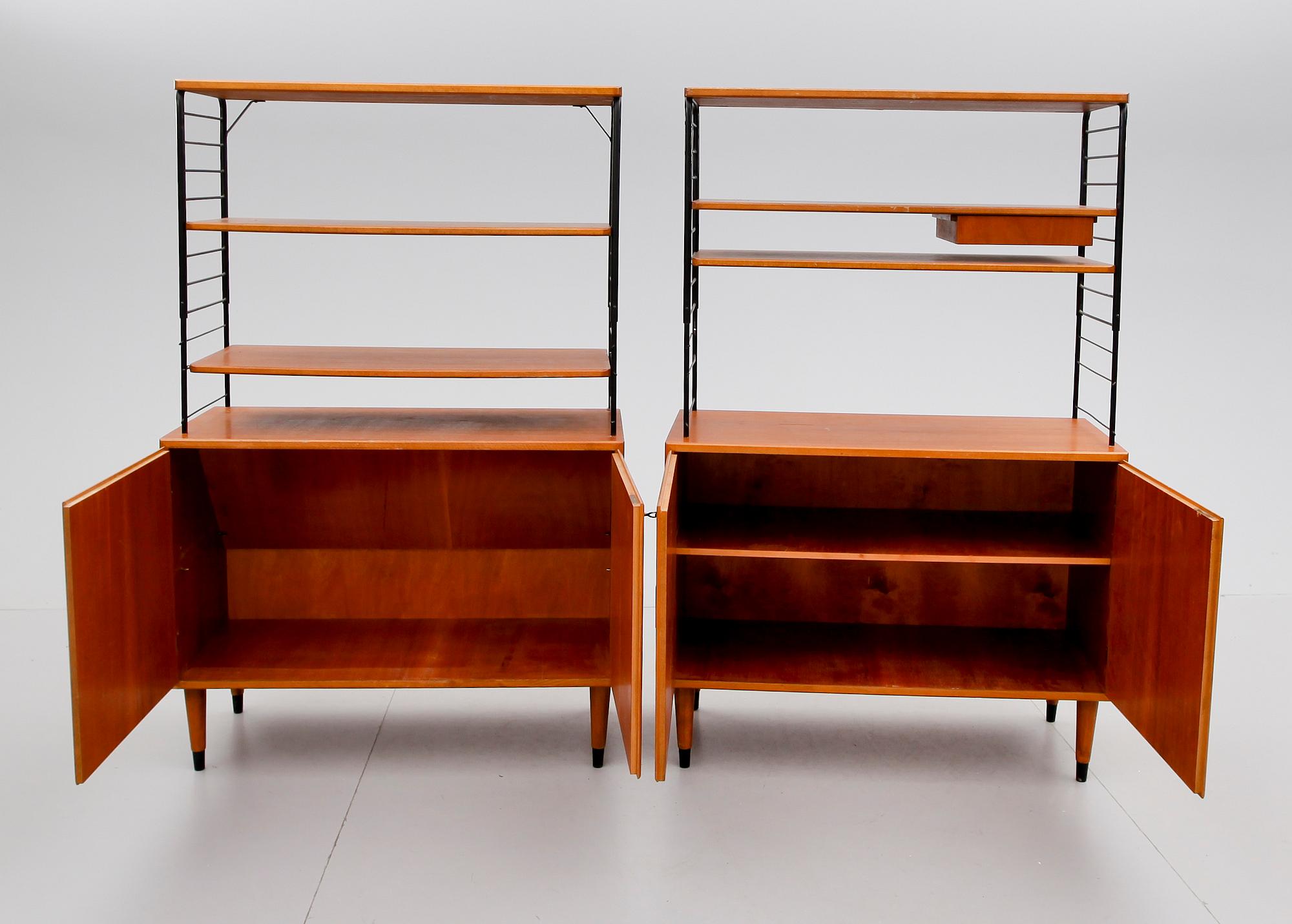 BOKHYLLOR, 2 st, 1960-tal.