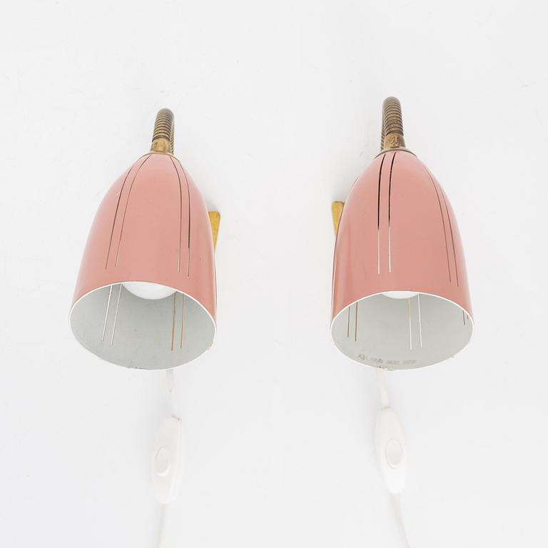A pair of wall lights, mid 20th Century.