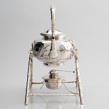 Teservis, fem delar, silver. Wang Hing & Co, Hong Kong & Canton.
