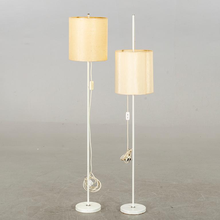 FLOOR LAMPS, 2 pcs, second half of 20th century.