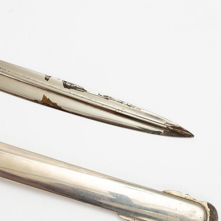 Sabel, svensk, m/1859 för infanteriofficer, med balja.