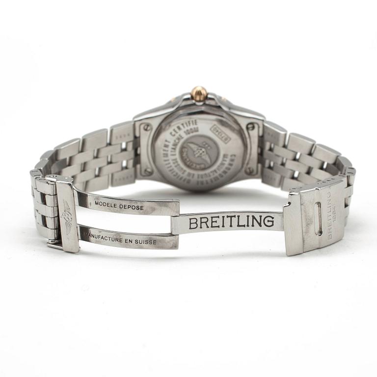 Breitling - Galactic. Stål/stål. Quartz. Diamantring. 30mm.Boett no. 979845. Ref. B 71340.