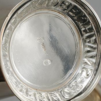 BÄGARE, 3 st, silver, 1900-tal. Vikt 560 gram.