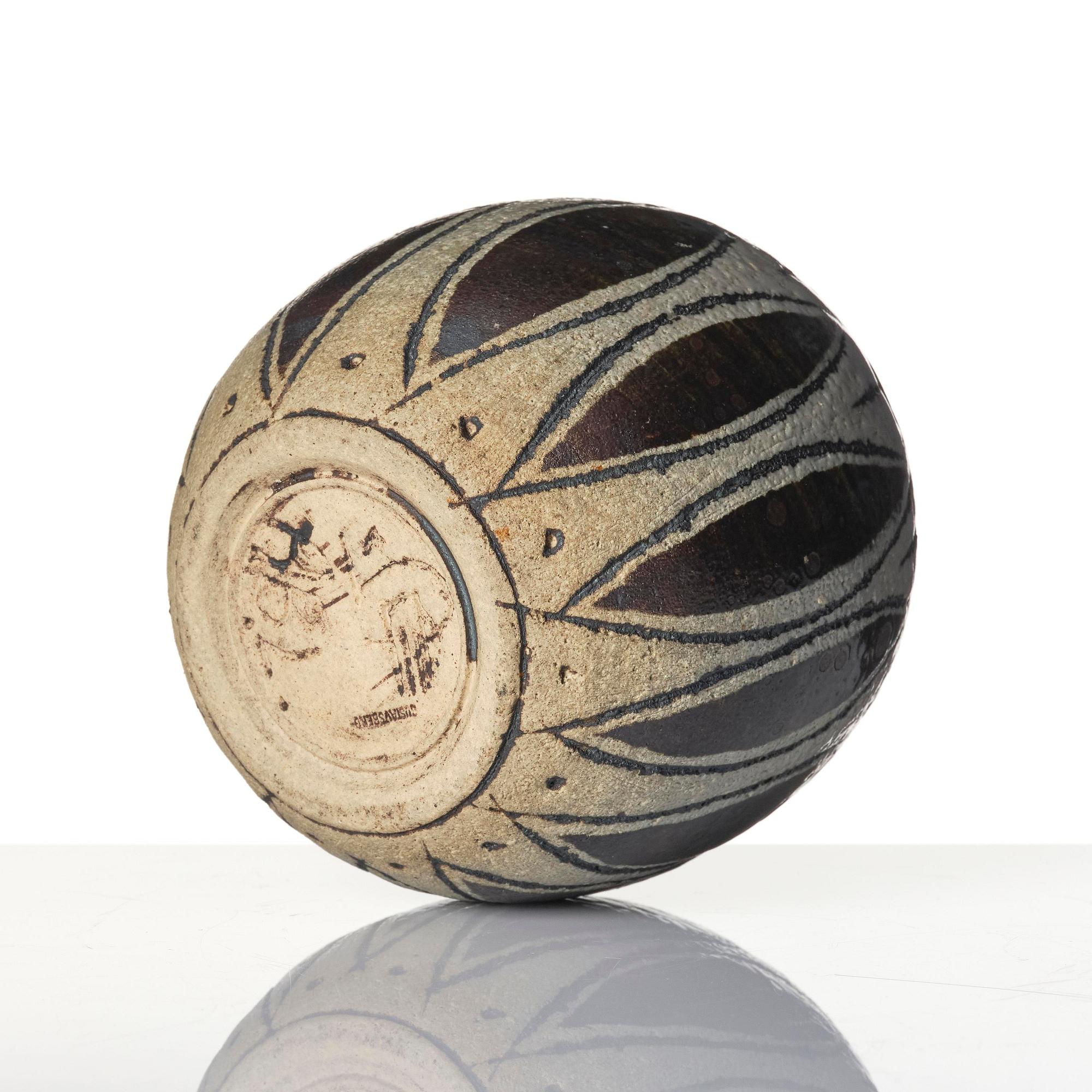 Anders Bruno Liljefors, a stoneware vase, Gustavsbergs Studio 1952.