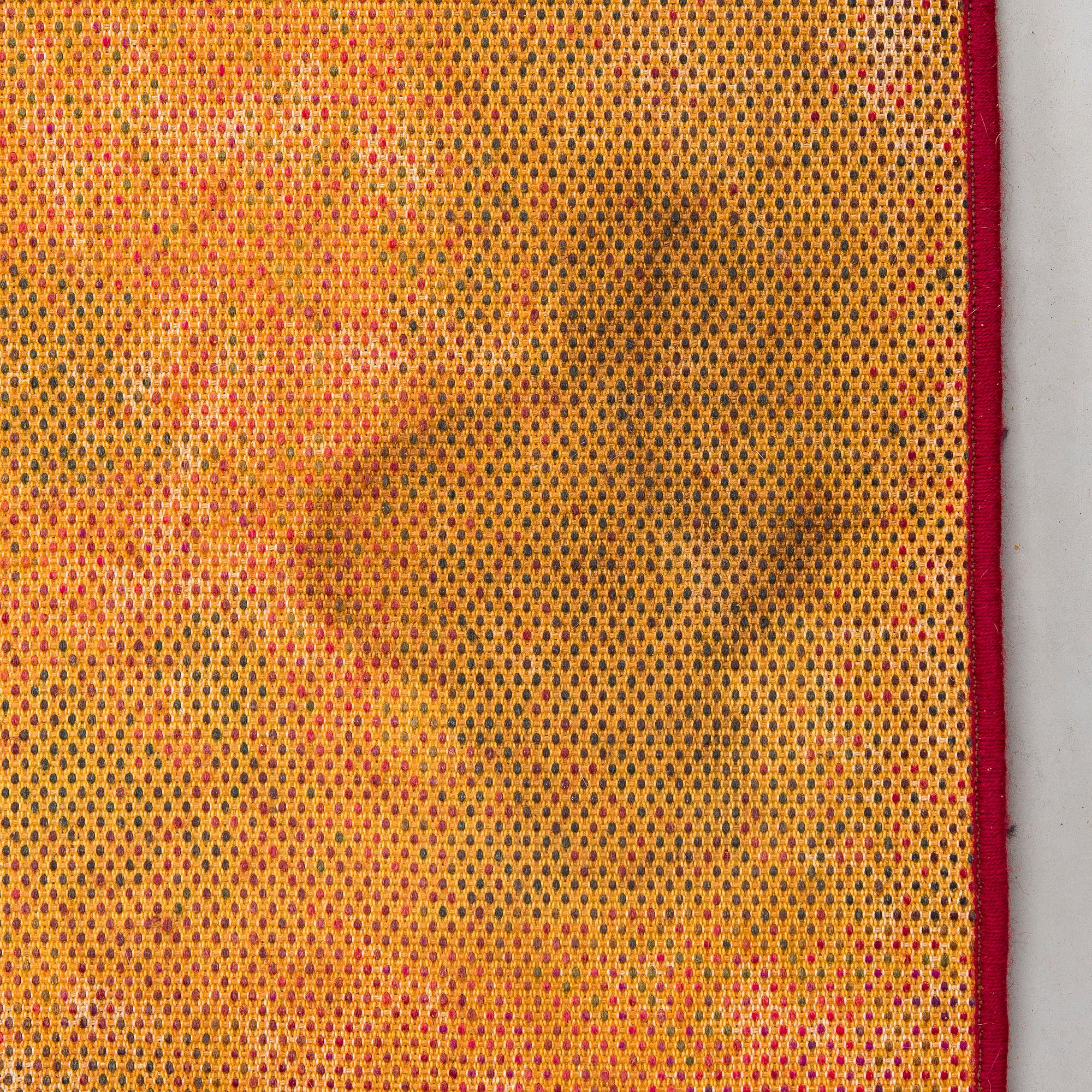 Ritva Puotila, ryamatta, maskinvävd för Finnrya Ab. Ca. 170 x 135 cm.