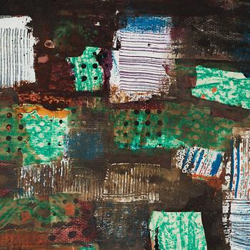 ENDRE NEMES, crayon and acrylic on paper, signed Endre Nemes and dated 1963.