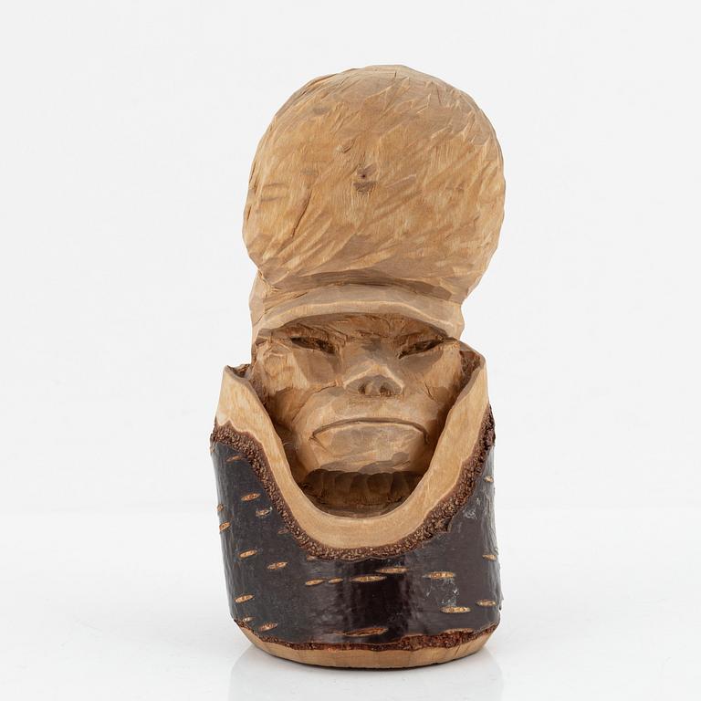 Bengt Jonsson, birch sculpture, signed.