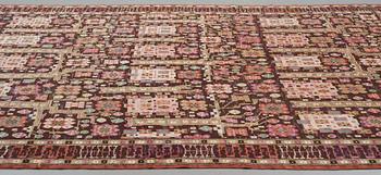Märta Måås-Fjetterström, MATTO, "Svarta trädgårdsmattan", knotted pile, ca 384-385,5 x 289-303 cm, signed MMF.