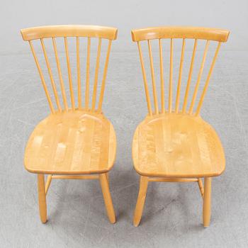 Carl Malmsten, a set of six 'Lilla Åland' chairs for Stolab 1998.