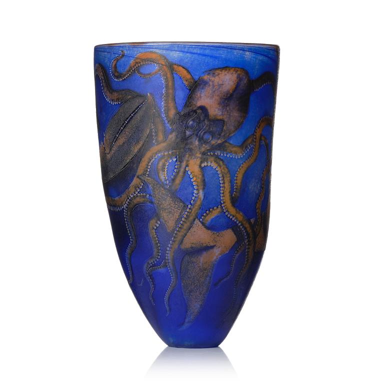Clare Henshaw, vas, glas, egen studio, Storbritannien, daterad 1990.
