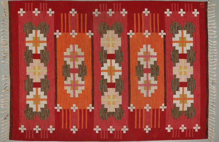 MATTA, rölakan, Ingegerd Silow, monogramsignerad, 1900-talets andra hälft, 244 x 167 cm.