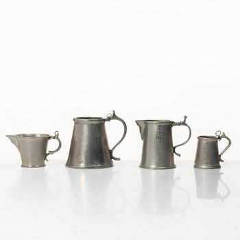 Measuring vessels/measures, 11 pcs. various masters. 19th century.