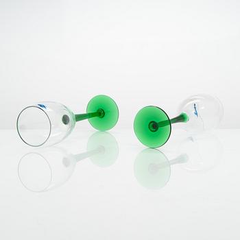 Saara Hopea, a 8-piece set of 'Traviata' wine glasses, Nuutajärvi, Finland.