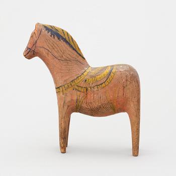 A painted folk art dala horse late 19th century.