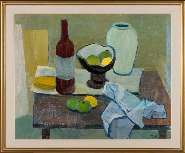 Tove Jansson, "Nature morte med grön fond".