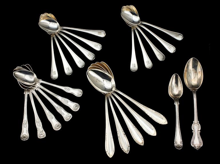 SKEDAR, 24 delar, silver. Tot vikt ca 614 g.