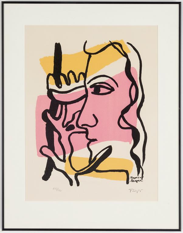 FERNAND LÉGER, efter. färglitografi c 1955, tryckt signtur, numrerad 453/500.