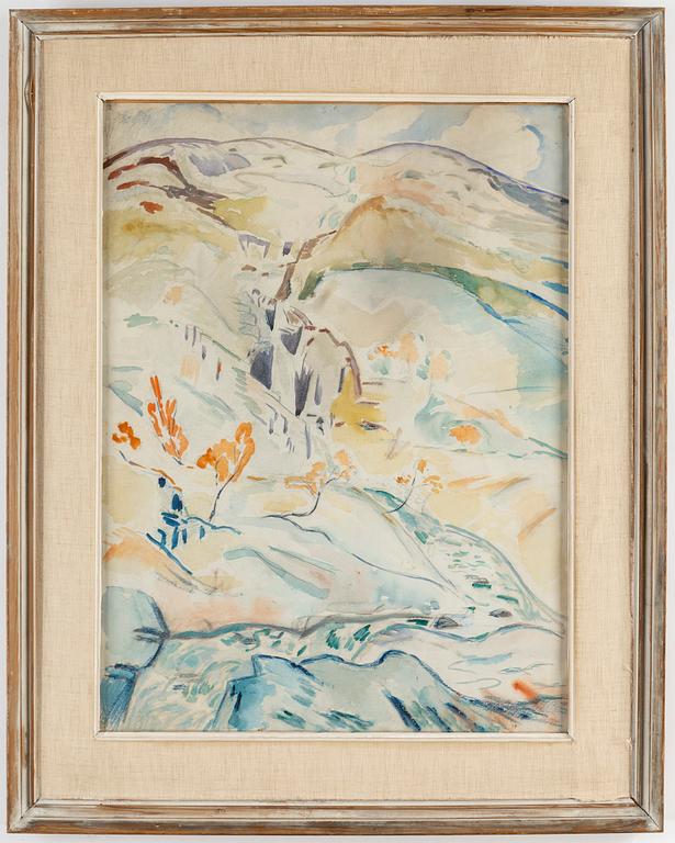 LEANDER ENGSTRÖM, watercolour, certified by his son Tord verso.