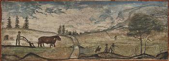 OKÄND KONSTNÄR, olja på pannå, 1800/1900-tal.