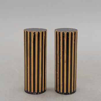 A pair of 19th century pedestals.