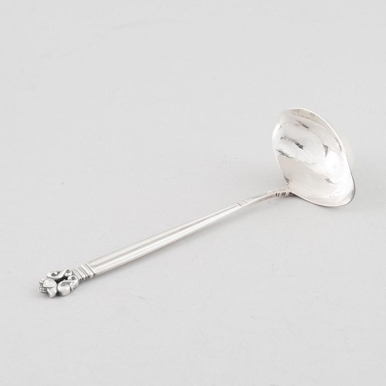 Georg Jensen, a set of 102 pieces of 'Konge/Acorn' sterling silver flatware, design Johan Rohde, Copenhagen.