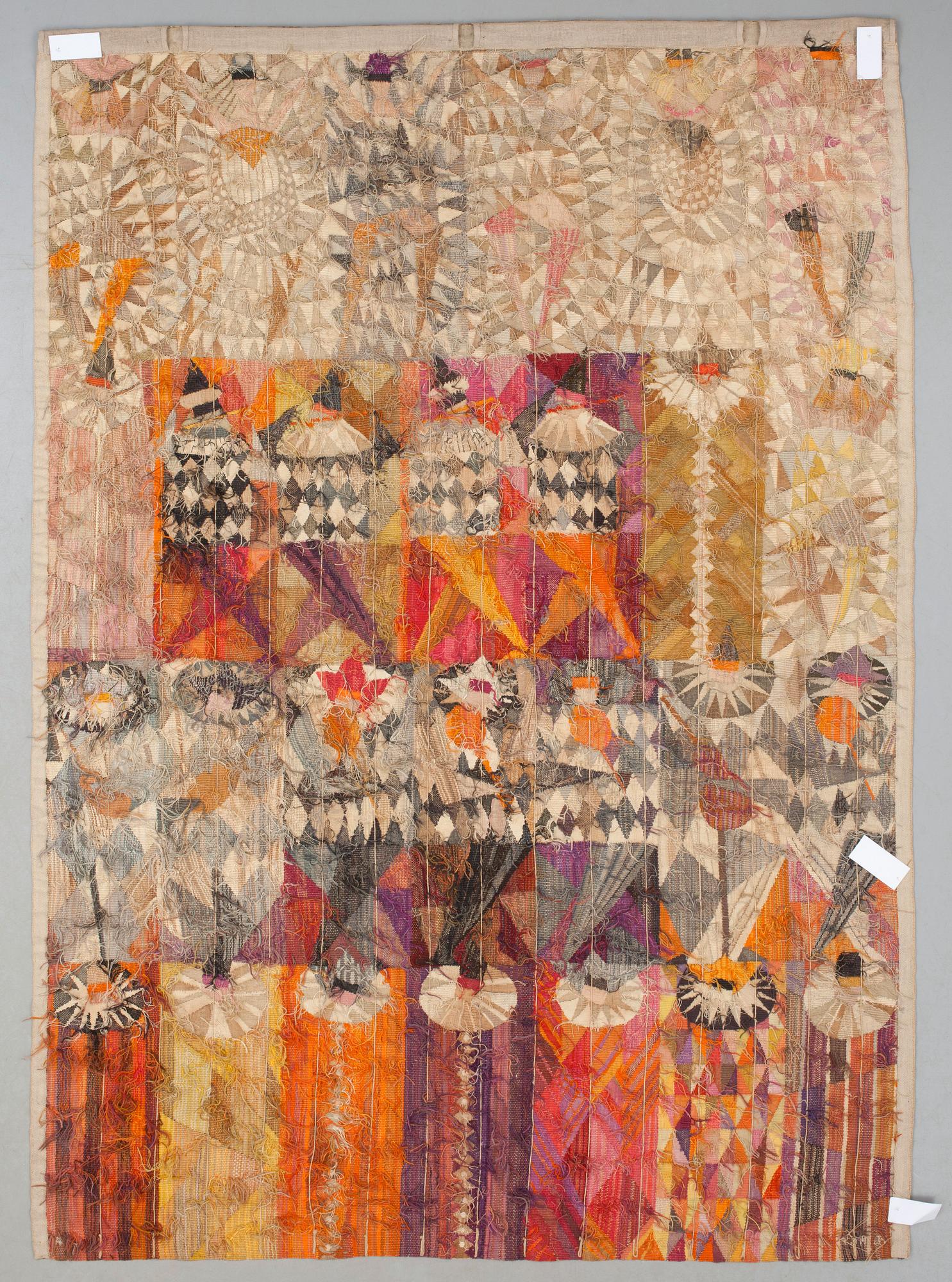 TAPESTRY. "Karneval". Tapestry weave variant (gobelängvariant). 230 x 160,5 cm. Signed AB MMF MR.