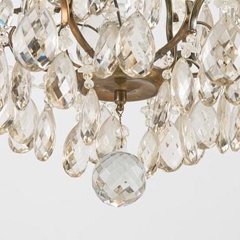A rococo style chandelier, early 20th century.