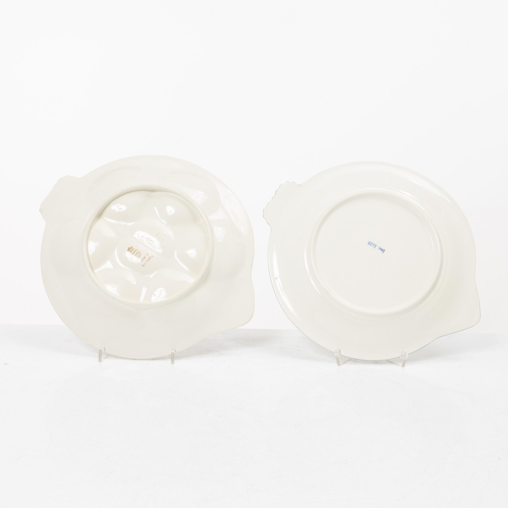 Fiskservis, 33 delar, flintgods, Waechtersbach, Tyskland, 1900-talets första hälft.