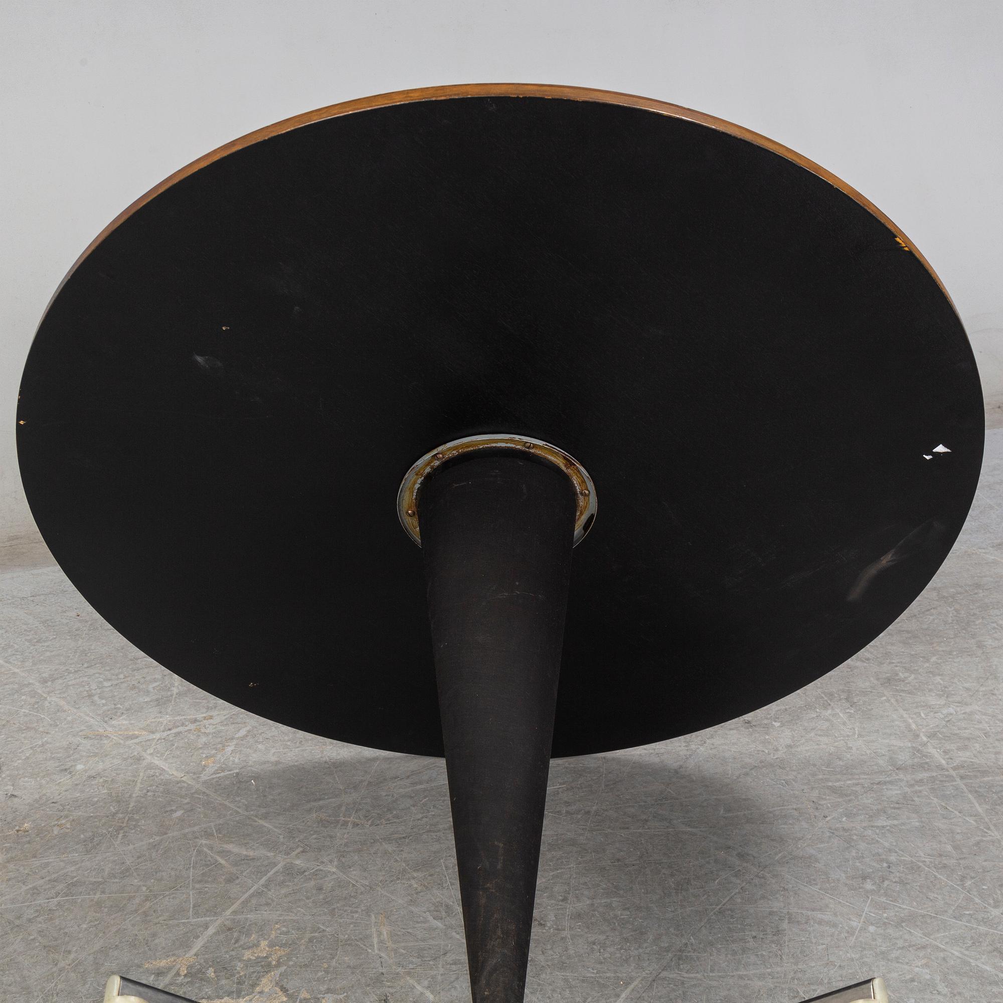VERNER PANTON, a rosewood veneered 'Cone Table' from Frem Røjle, Denmark.