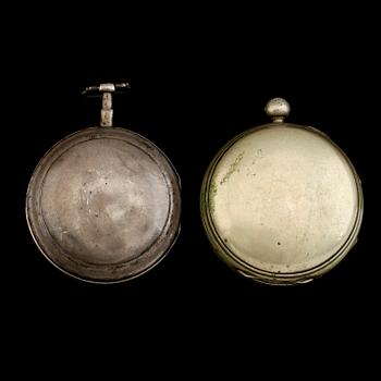 SPINDELUR, 2 st, silver, 1800-talets början.