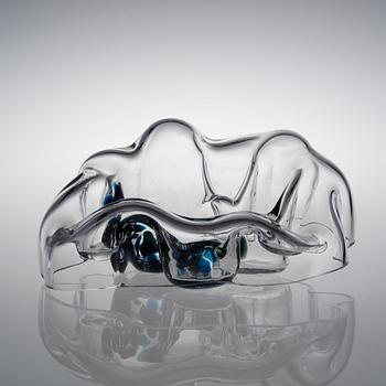 HELENA TYNELL, A GLASS SCULPTURE. Moonwalk. Signed Helena Tynell, Riihimäen Lasi Oy.