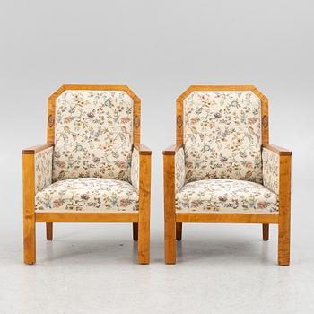 Armchairs, a pair, Jugend, 1910s/20s.