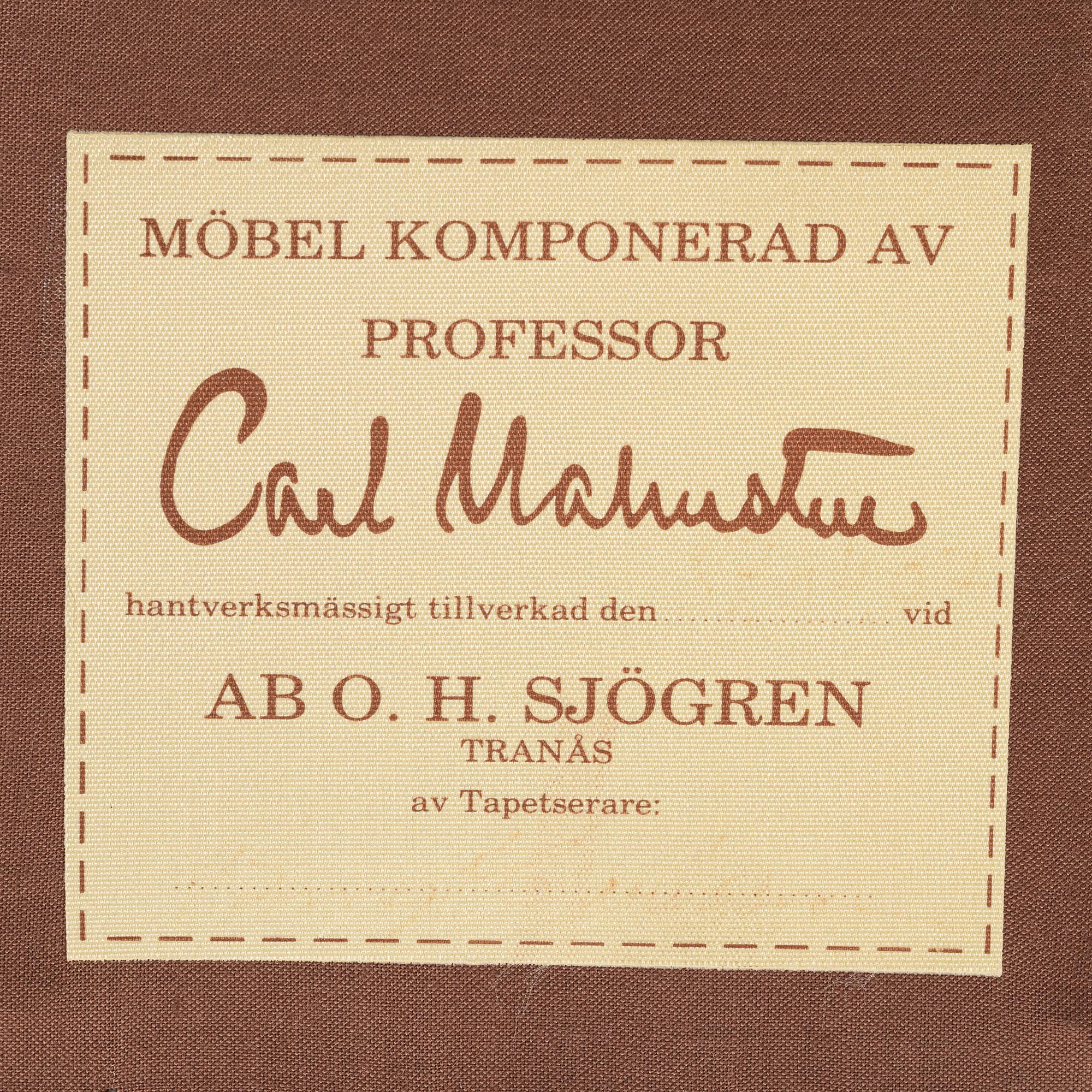 Carl Malmsten, fåtölj, ”Vår fru ”, 1900-talets andra hälft.