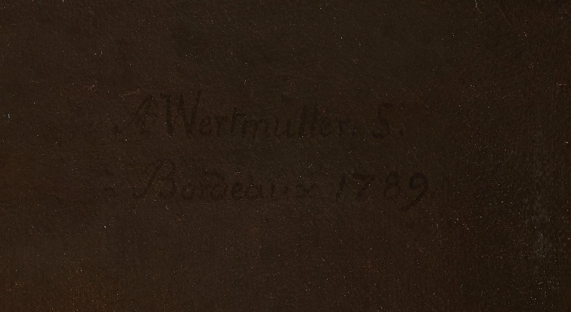 ADOLF ULRIK WERTMÜLLER, A pair. oil on canvas, signed A Wertmüller S. and dated Bordeaux 1789.