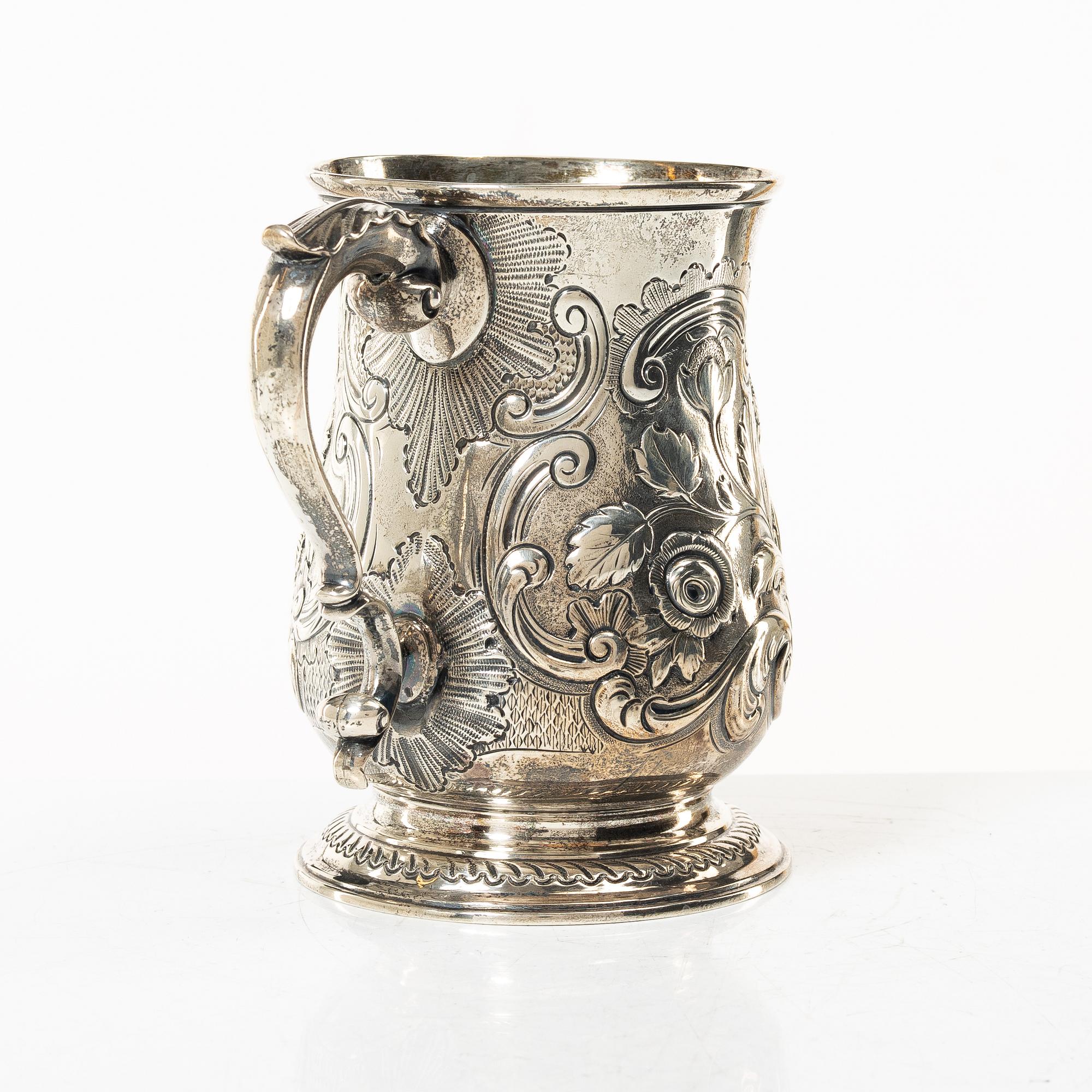 Samuel Whitford I, stop/mugg, silver, London 1764.