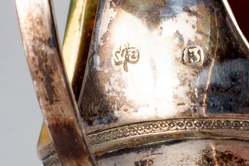 AN AUSTRIAN-HUNGERY EMPIRE SILVER JAR, FIRST HALF OF 19TH CENTURY.