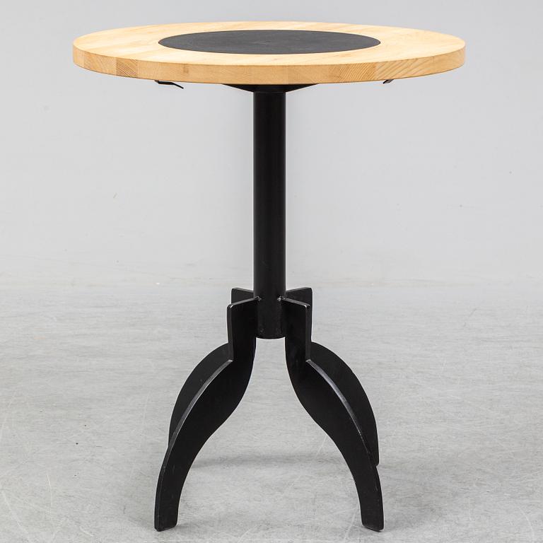 JONAS BOHLIN, a 'Triptyk' iron and oak table from Källemo, Värnamo, 1989.