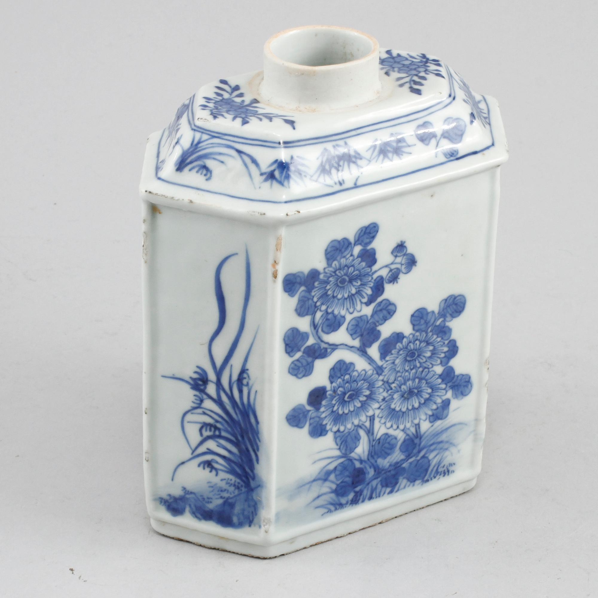 FLASKA, porslin, Kina, 1800-tal.